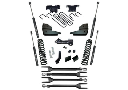 4 Inch 4-Link Lift Kit 2023-2025 Ford F-250/F-350 4WD Diesel Engine with Shocks Will Not work with Auto Leveling Headlight Function Superlift-2