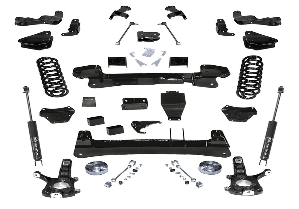 6 Inch Lift Kit 2000-2006 Chevy Suburban, Tahoe and GMC Yukon 4WD Knuckle Kit with Shocks Superlift-2