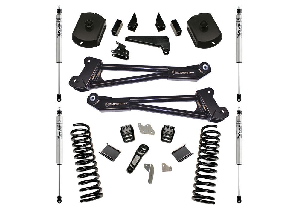 4 Inch Lift Kit 2014-2018 Ram 2500 4WD Diesel Engine Replacement Radius Arms with Shocks Superlift-2