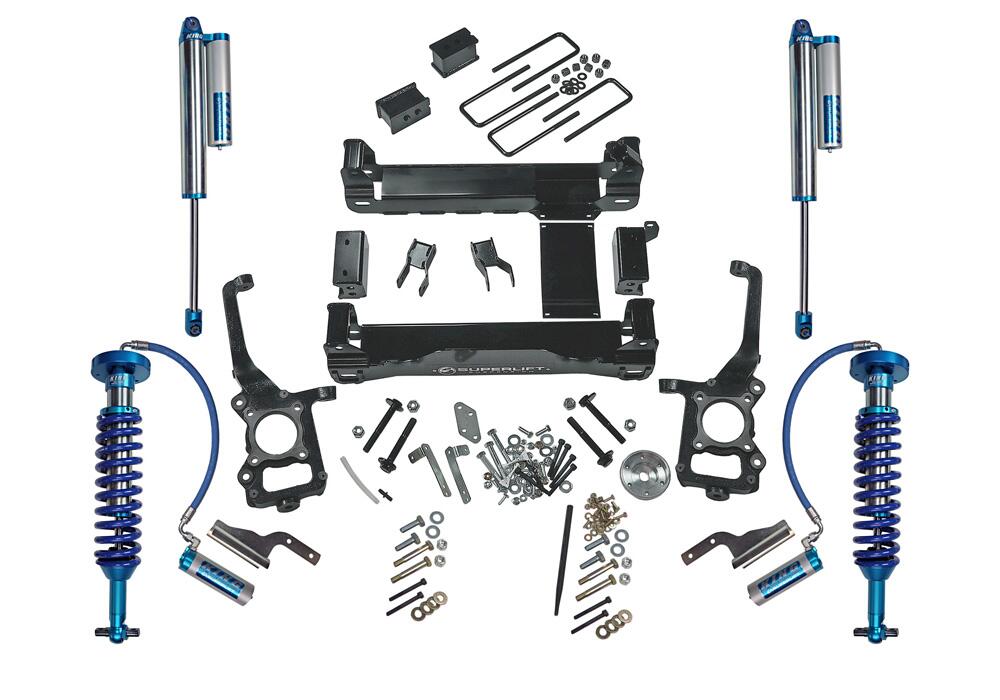 4.5 Inch King Edition Lift Kit 2015-2020 Ford F-150 4WD with King Front Coil Overs and King Reservoir Rear Shocks Superlift