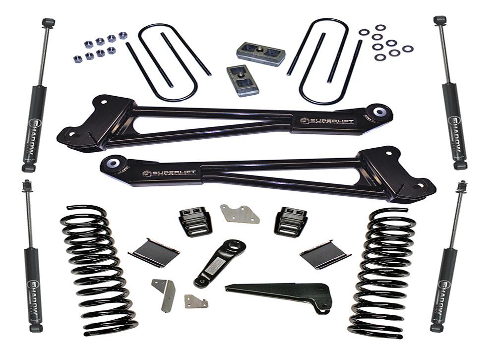 4 Inch Lift Kit 2013-2018 Dodge Ram 3500 4WD Diesel Engine Replacement Radius Arms with Shocks Superlift-4