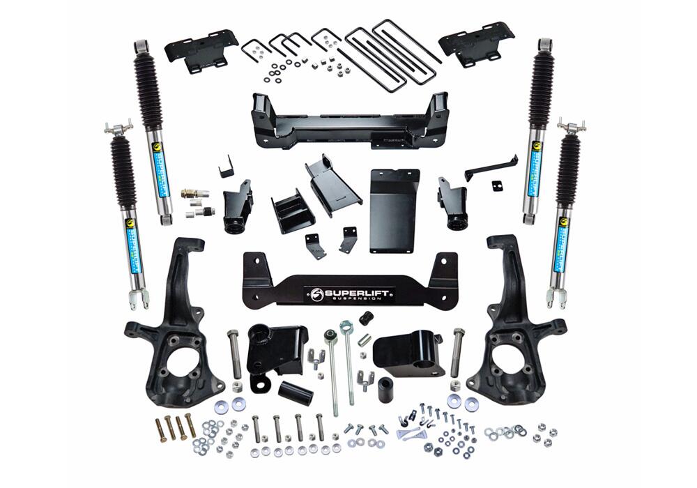 6 Inch Lift Kit 2011-2019 Chevy Silverado and GMC Sierra 2500HD or 3500HD 4WD Knuckle Kit with Shocks Superlift-2