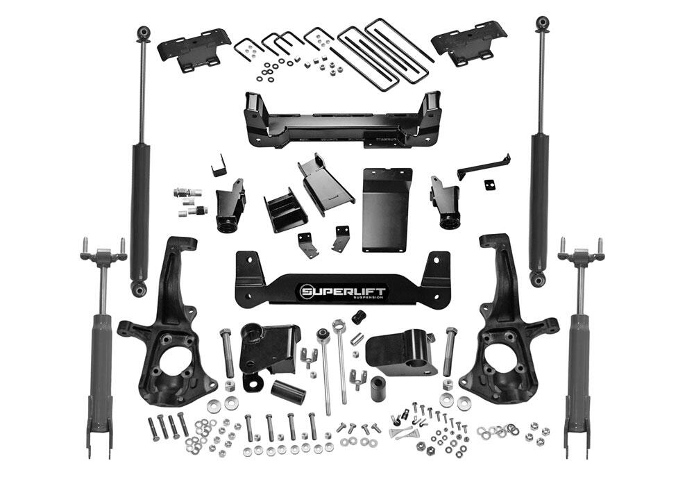 6 Inch Lift Kit 2011-2019 Chevy Silverado and GMC Sierra 2500HD or 3500HD 4WD Knuckle Kit with Shocks Superlift