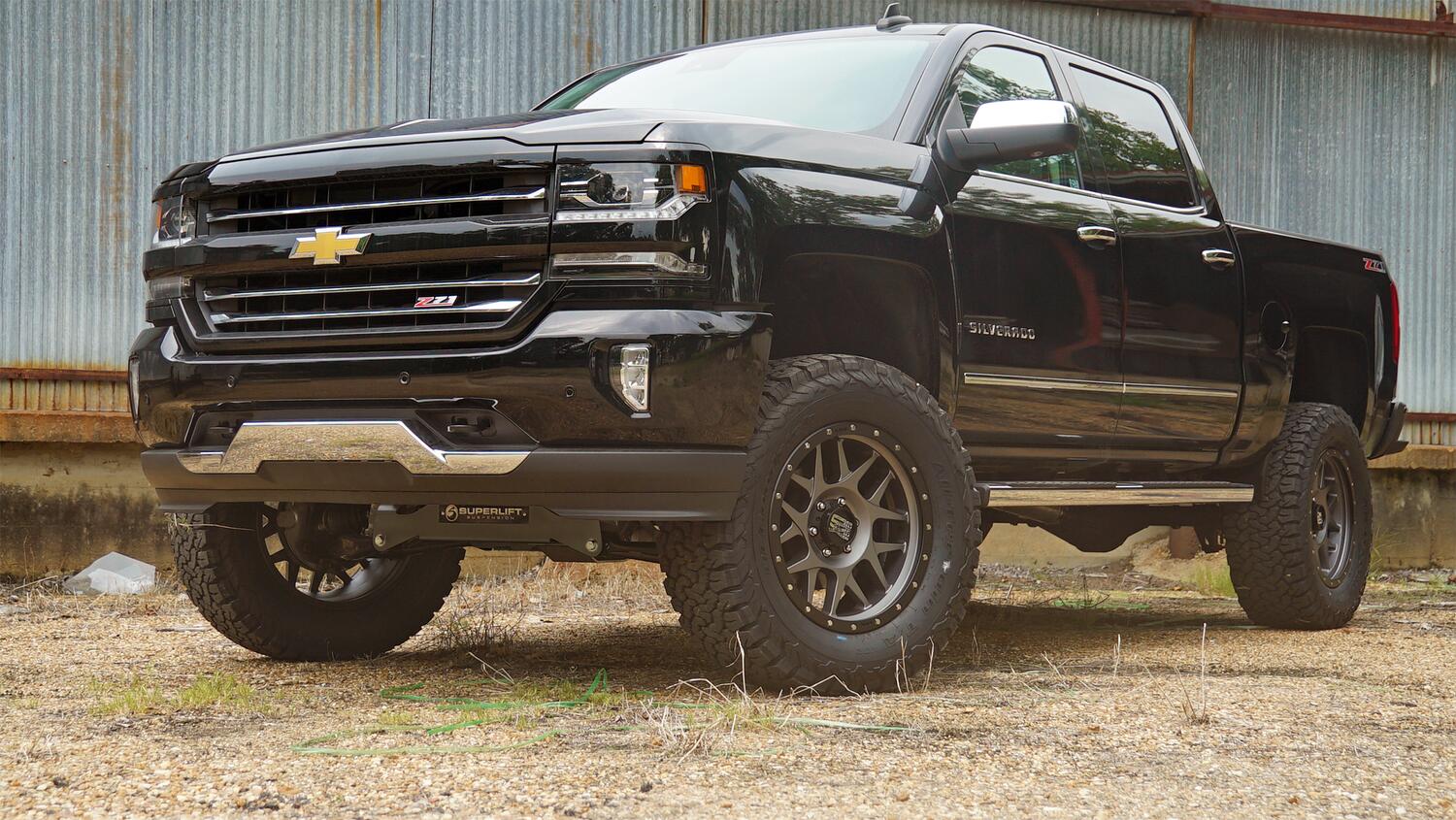 6.5 Inch Lift Kit 2014-2018 Chevy Silverado and GMC Sierra 1500 4WD with Aluminum or Stamped Steel Control Arms with Shocks Superlift-4