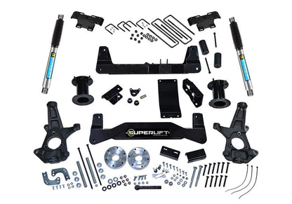 6.5 Inch Lift Kit 2014-2018 Chevy Silverado and GMC Sierra 1500 4WD with Aluminum or Stamped Steel Control Arms with Shocks Superlift-3