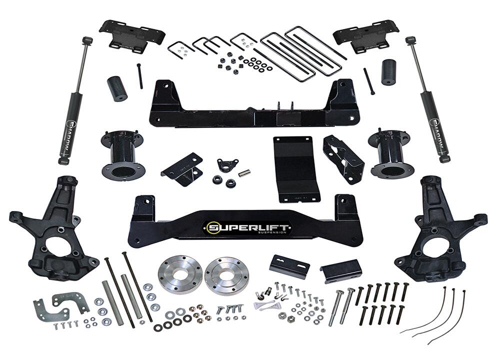 6.5 Inch Lift Kit 2007-2013 Chevy Silverado and GMC Sierra 1500 4WD with Shocks Superlift-9
