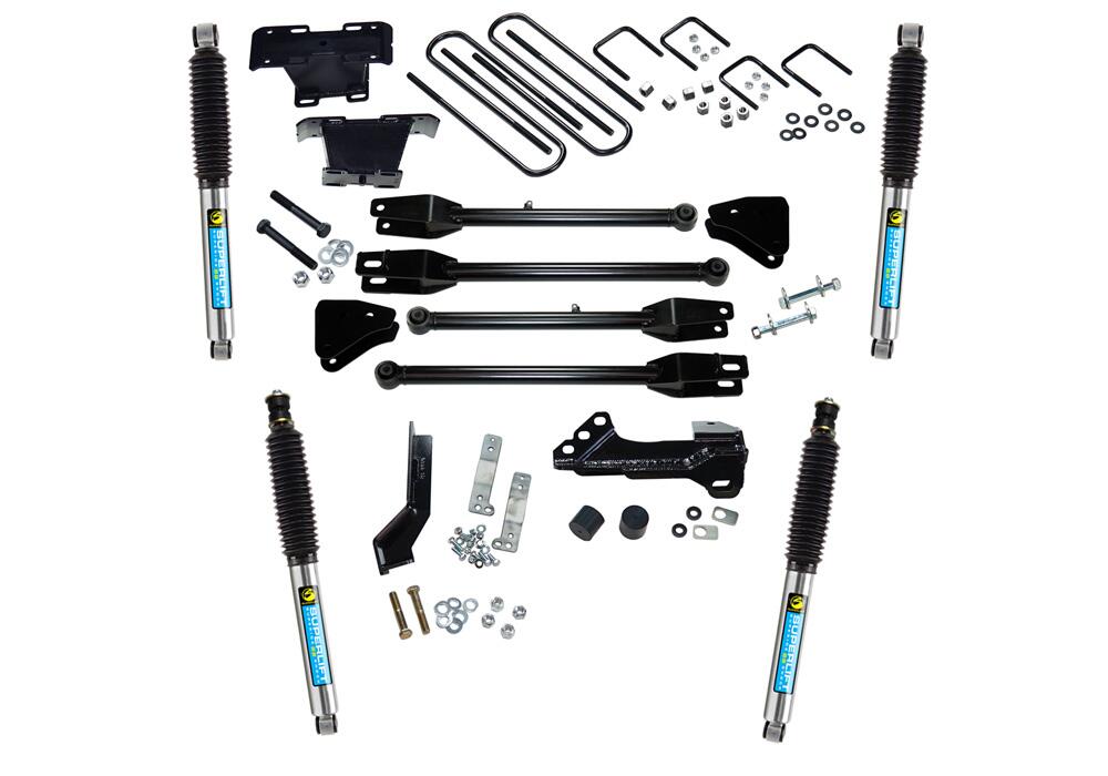 4 Inch 4-Link Lift Kit 2017-2022 Ford F-250 and F-350 Super Duty with Shocks 4WD Diesel Only Superlift-1