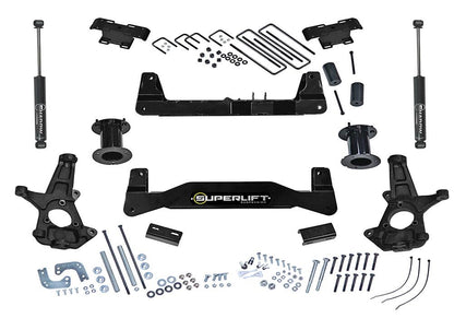 6.5 Inch Lift Kit 2007-2016 Chevy Silverado and GMC Sierra 2WD with Cast Steel Control Arms with Shocks Superlift-13