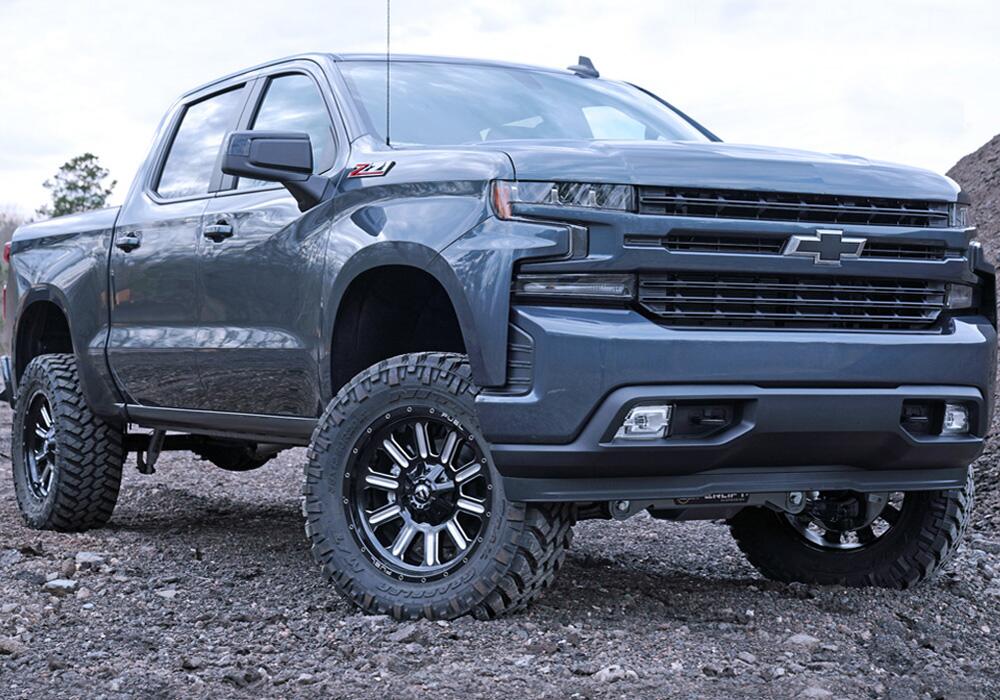 6 Inch Lift Kit 2019 (New Body Style)-2024 Chevy Silverado/GMC Sierra 1500 4WD with Aluminum or Stamped Steel Control Arms with Shocks (excludes Trailboss or AT4) Superlift-2