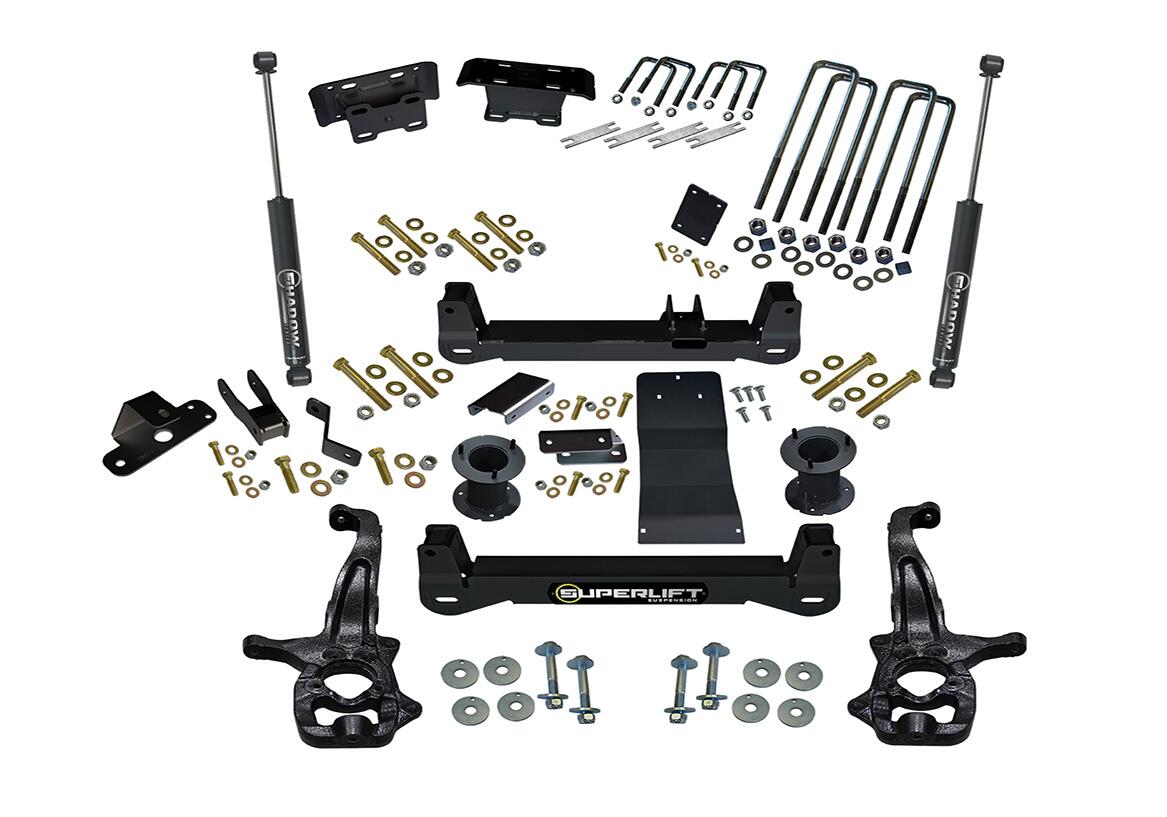 6 Inch Lift Kit 2019 (New Body Style)-2024 Chevy Silverado/GMC Sierra 1500 4WD with Aluminum or Stamped Steel Control Arms with Shocks (excludes Trailboss or AT4) Superlift-11