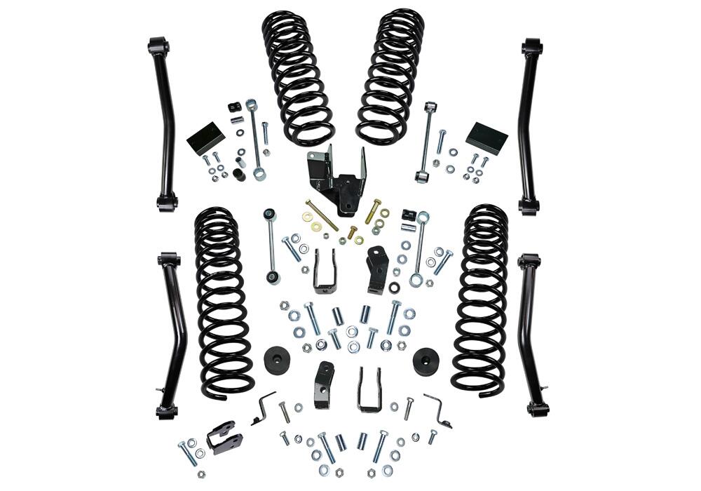 4 Inch Dual Rate Coil Lift Kit 2018-2025 Jeep Wrangler JL Unlimited Including Rubicon with Shocks Superlift-6