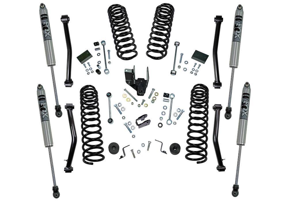 4 Inch Dual Rate Coil Lift Kit 2018-2025 Jeep Wrangler JL Unlimited Including Rubicon with Shocks Superlift-4