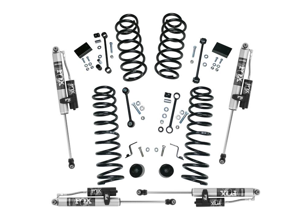 2.5 Inch Dual Rate Coil Lift Kit 2018-2025 Jeep Wrangler JL 2-Door 4WD with Fox 2.0 Reservoir Shocks Will not fit Mojave Edition Superlift