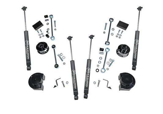 2.5 Inch inch Lift Kit 2018-2025 Jeep JL Wrangler Unlimited including Rubicon Spacer Kit w/ Shadow Series Shocks Superlift