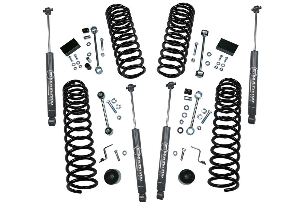 2.5 Inch Dual Rate Coil Lift Kit 2018-2025 Jeep Wrangler JL Unlimited Including Rubicon with Shocks Superlift-2