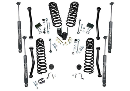 4 Inch Dual Rate Coil Lift Kit 2018-2025 Jeep Wrangler JL Unlimited Including Rubicon with Shadow Series Shocks Superlift-2