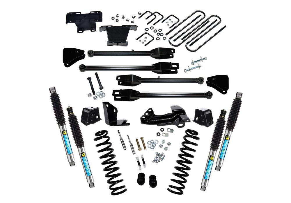 4 Inch Lift Kit 2005-2007 Ford F-250 and F-350 Super Duty 4WD Diesel Engine with a 4-Link Conversion and Shocks Superlift-1