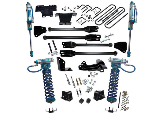 4 Inch Lift Kit 2005-2007 Ford F-250 and F-350 Super Duty 4WD with a 4-Link Conversion and King Coilover and Shocks Superlift-1
