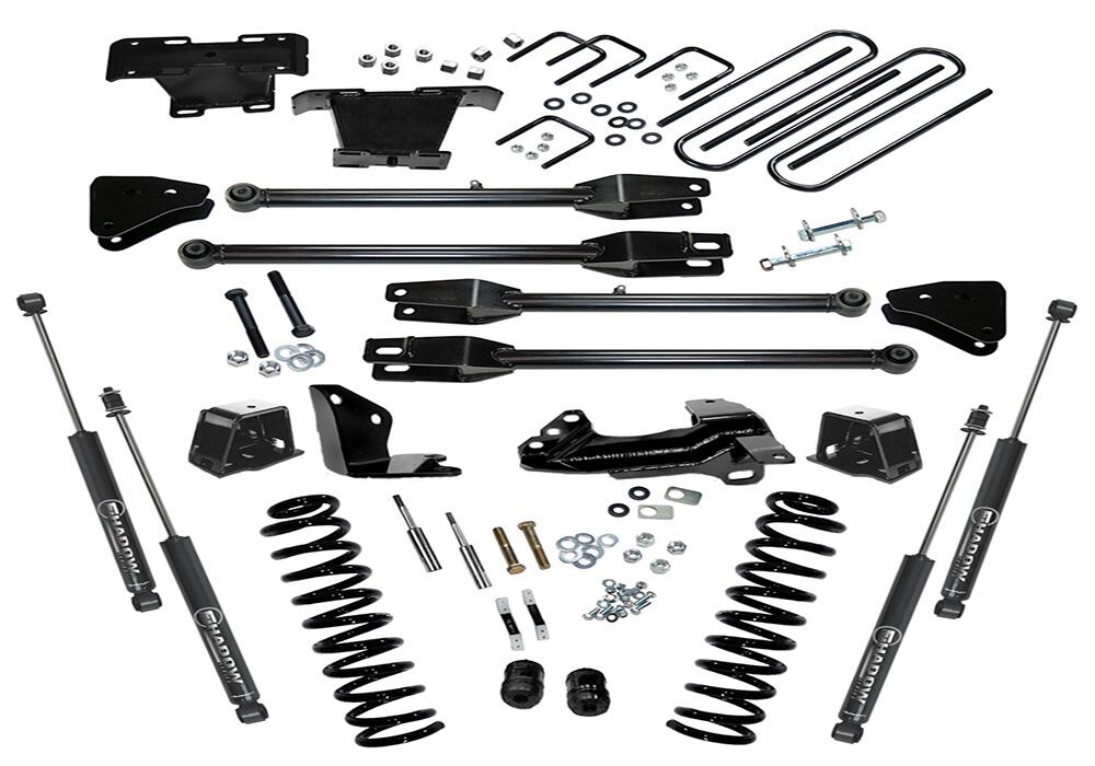 4 Inch Lift Kit 2005-2007 Ford F-250 and F-350 Super Duty 4WD Diesel Engine with a 4-Link Conversion and Shocks Superlift-3