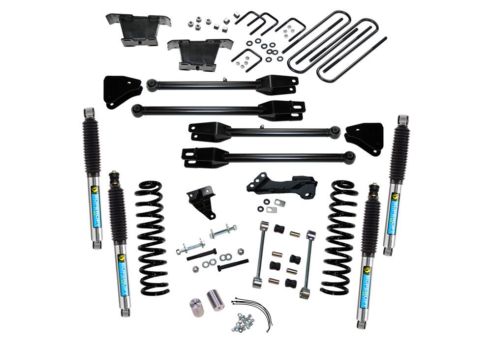 4 Inch Lift Kit 2008-2010 Ford F-250 and F-350 Super Duty 4WD Diesel Engine with a 4-Link Conversion and Shocks Superlift-1
