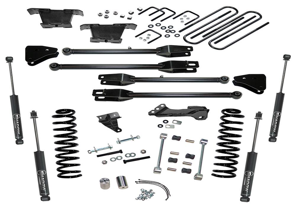 4 Inch Lift Kit 2008-2010 Ford F-250 and F-350 Super Duty 4WD Diesel Engine with a 4-Link Conversion and Shocks Superlift-3