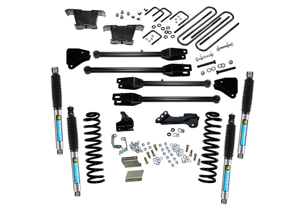 4 Inch Lift Kit 2011-2016 Ford F-250 and F-350 Super Duty 4WD Diesel Engine with a 4-Link Conversion and Shocks Superlift-1