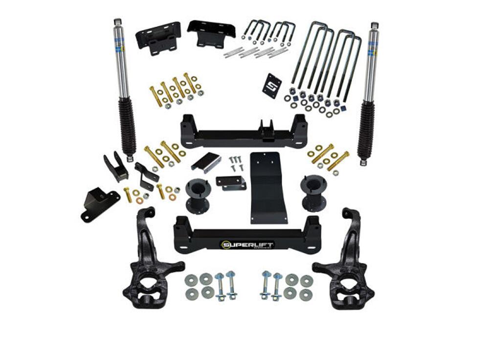 4 Inch Lift Kit 2019 (New Body Style)-2024 Chevy Silverado/GMC Sierra 1500 4WD with Aluminum or Stamped Steel Control Arms with Shocks Trailboss or AT4 Superlift-7