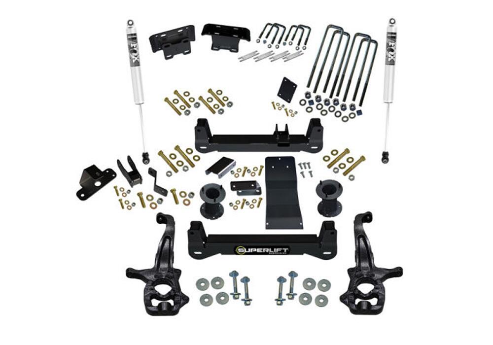 4 Inch Lift Kit 2019 (New Body Style)-2024 Chevy Silverado/GMC Sierra 1500 4WD with Aluminum or Stamped Steel Control Arms with Shocks Trailboss or AT4 Superlift-3