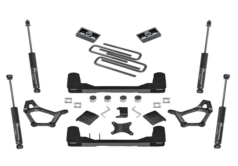 4-5 Inch Lift Kit 1993-1996 Toyota T-100 Pickup 4WD with Shocks Superlift-1