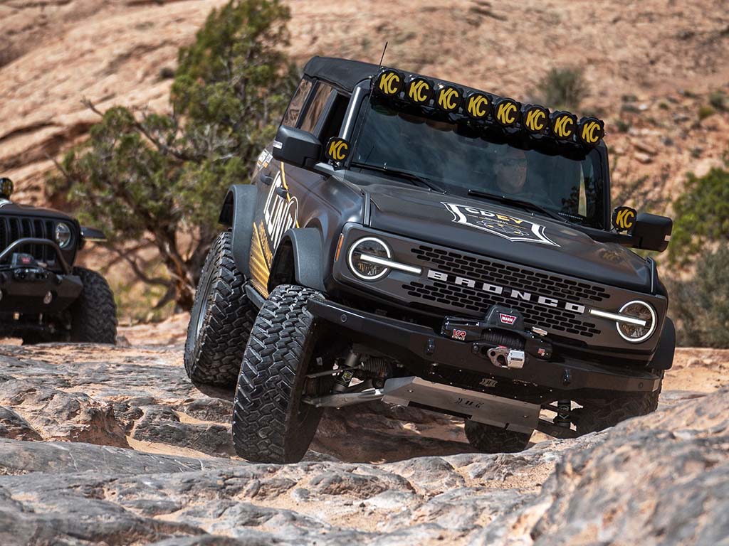 2021-2023 Ford Bronco Hoss 1.0 Pkg 1.375-3 Inch Lift Stage 2 Suspension System Billet ICON Vehicle Dynamics-5