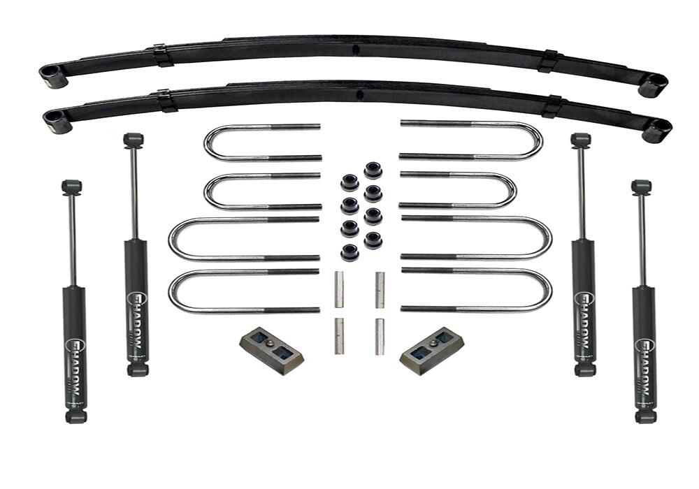 2.5 Inch Lift Kit 1973-1991 Blazer/Jimmy/Suburban 1/2 Ton Solid Axle 4WD Rear Block Kit with Shocks Superlift-1