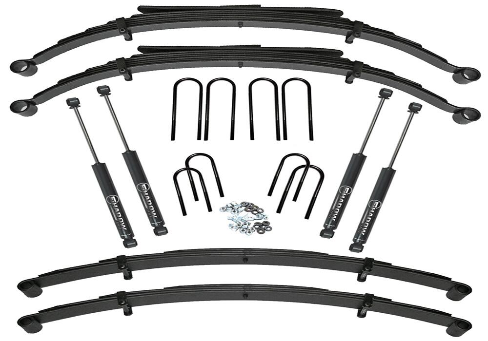 4 Inch Lift Kit (with 52 Inch Rear Springs) 1973-1987 K10/K15 1973-1991 Blazer/Jimmy/Suburban 1/2 Ton Solid Axle 4WD with Shocks Superlift-1