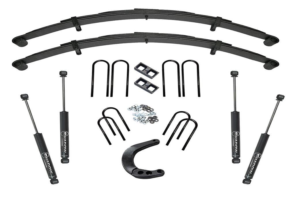 6 Inch Lift Kit 1973-1987 K10/K15 1973-1991 Blazer/Jimmy/Suburban 1/2 Ton Solid Axle 4WD Rear Block Kit with Shocks Superlift-2