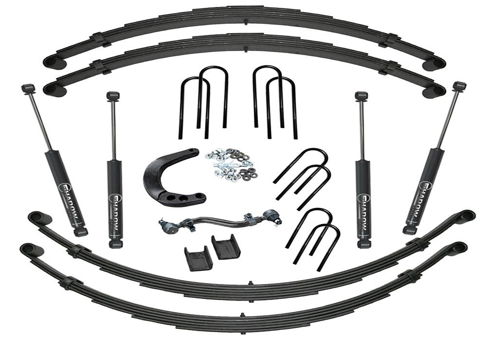 8 Inch Lift Kit (with 52 Inch Rear Springs) 1973-1987 K10/K15 1973-1991 Blazer/Jimmy/Suburban 1/2 Ton Solid Axle 4WD Rear Spring Kit with Shocks Superlift-2