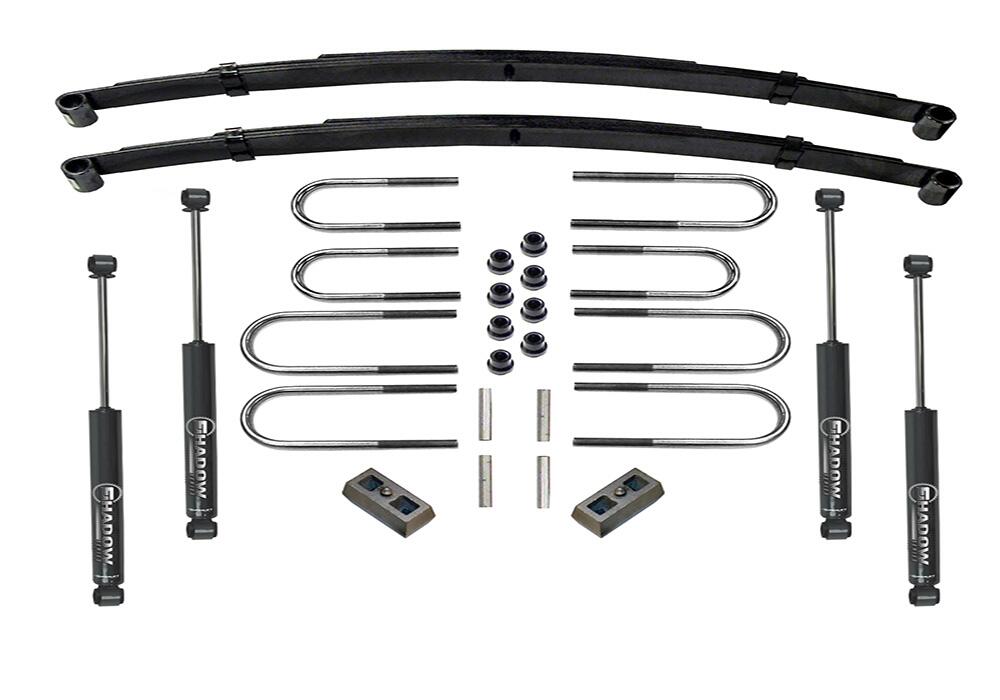 2.5 Inch Lift Kit 1973-1987 Chevy K10 and GMC K15 4WD Rear Block Kit with Shocks Superlift-1