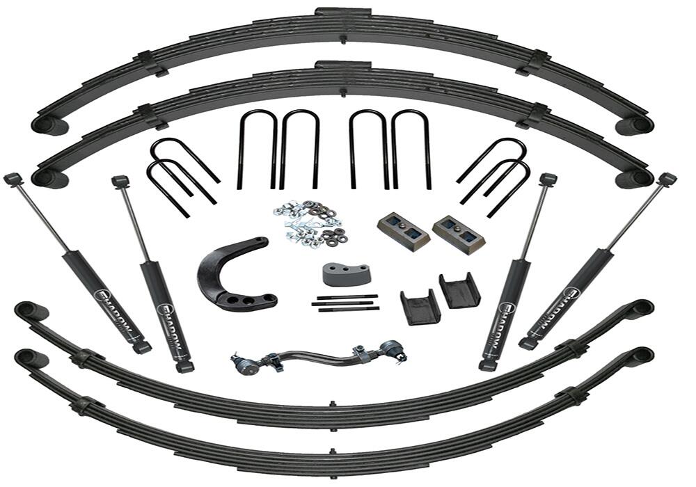 12 Inch Lift Kit 1973-1987 Chevy K10 and GMC K15 4WD / 1973-1991 Suburban 1/2 Ton Solid Axle 4WD- Rear Spring Kit with Shocks Superlift-3