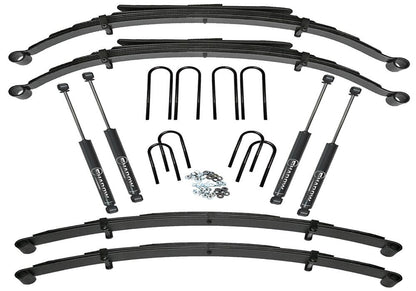 4 Inch Lift Kit (with 52 Inch Rear Springs) 1973-1991 Chevy K20 and GMC K25 Suburban or 1973-1988 3/4 Ton Solid Axle Pickup 4WD with Shocks Superlift-1
