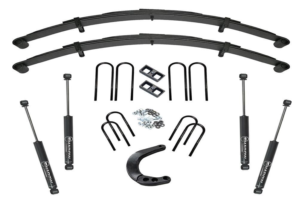 6 Inch Lift Kit 1973-1991 Chevy K20 and GMC K25 Suburban or 1973-1988 3/4 Ton Solid Axle Pickup 4WD Rear Block Kit with Shocks Superlift-2