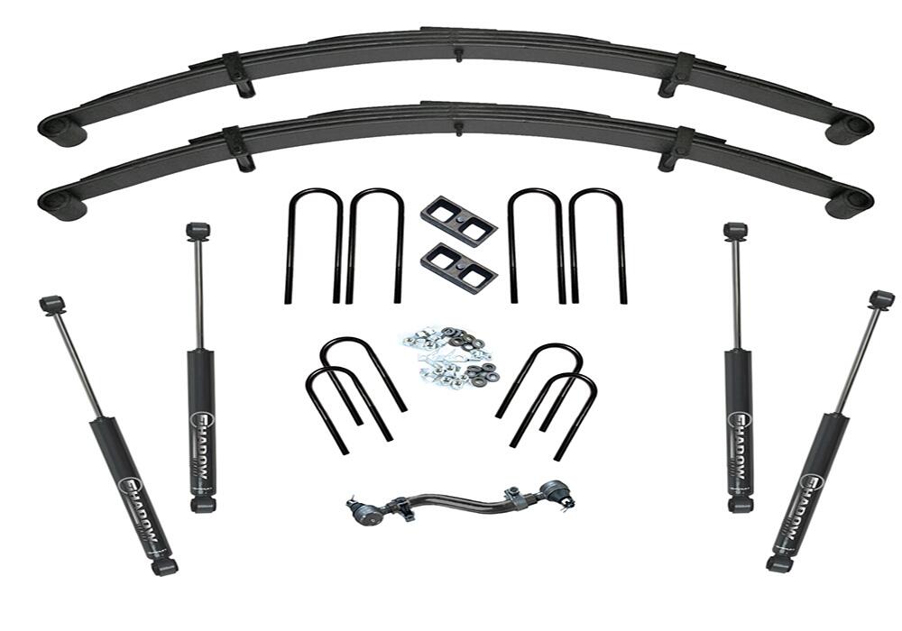5.5 Inch Lift Kit 1973-1987 Chevy K30 or GMC K35 Small Block Engine Only Rear Block Kit with Shock Superlift-1