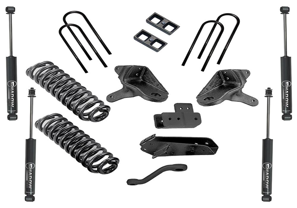 4 Inch Lift Kit 1980-1996 Ford F-150 4WD with Shocks Superlift-1
