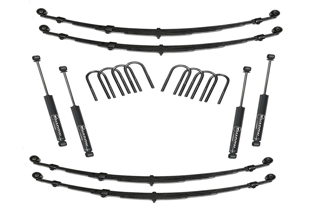 4 Inch Lift Kit 1955-1975 Jeep Cj Series and M38A1 with Shocks Superlift-1
