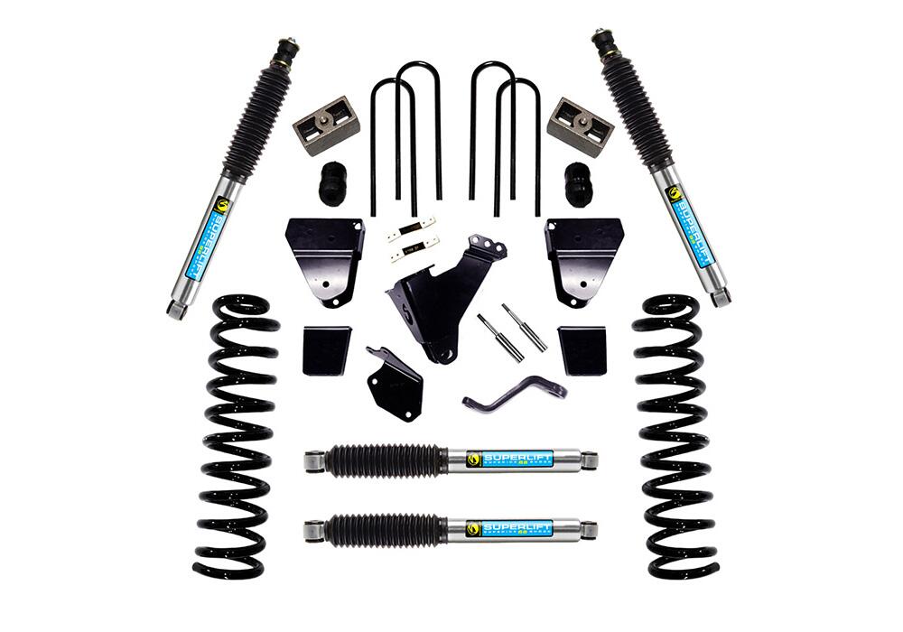 6 Inch Lift Kit 2005-2007 Ford F-250 and F-350 Super Duty 4WD Diesel Engine with Shocks Superlift-2