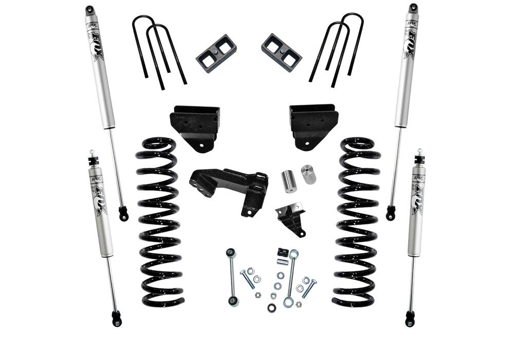 4 Inch Lift Kit 2008-2010 Ford F-250/350 4WD Diesel Engine without 4-Link Conversion without Replacement Radius Arms with Fox 2.0 Shocks Superlift-2