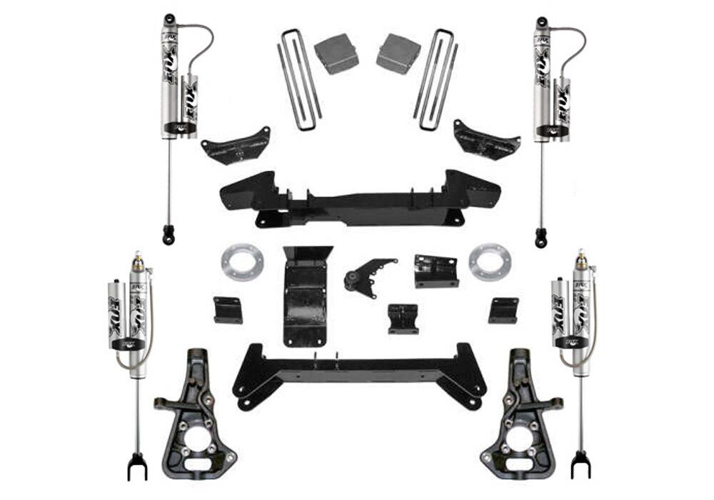 6 Inch Lift Kit 2001-2010 Chevy Silverado/GMC Sierra 2500 Hd/3500 Hd 4WD Knuckle Kit with Fox 2.0 Shocks Superlift-1
