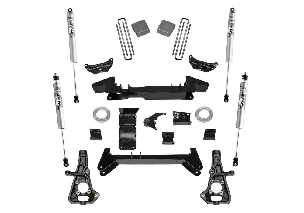 6 Inch Lift Kit 2001-2010 Chevy Silverado/GMC Sierra 2500 Hd/3500 Hd 4WD Knuckle Kit with Fox 2.0 Shocks Superlift-3