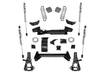 6 Inch Lift Kit 2001-2010 Chevy Silverado/GMC Sierra 2500 Hd/3500 Hd 4WD Knuckle Kit with Fox 2.0 Shocks Superlift-3