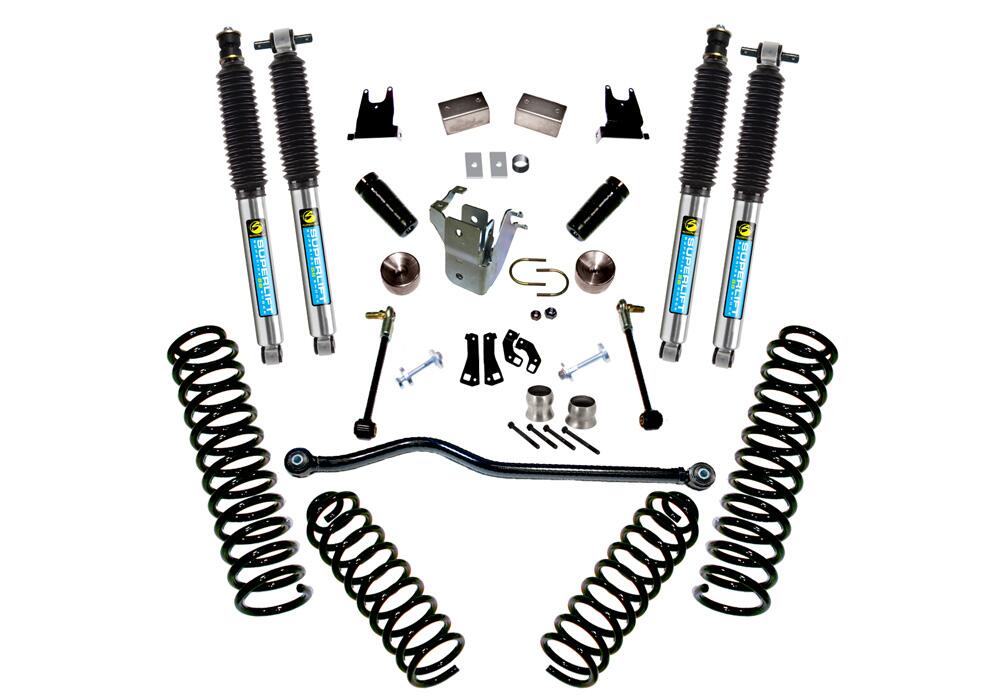4 Inch Lift Kit 2007-2018 Jeep Wrangler JK 2 Door with Bilstein Shocks Superlift-3