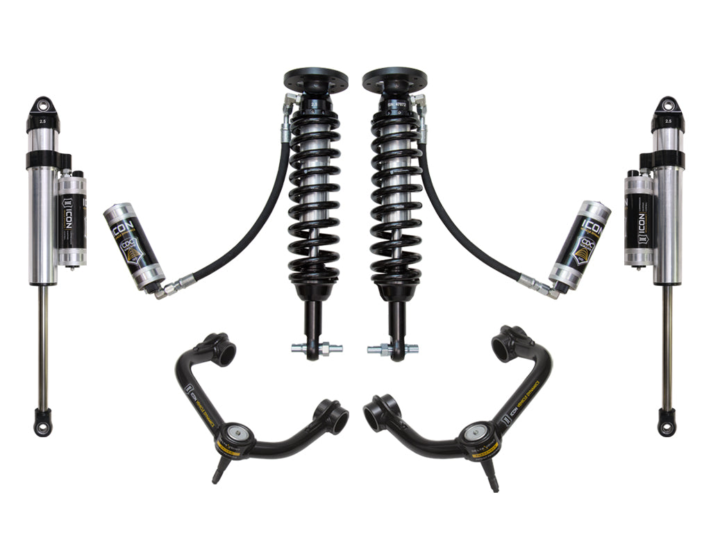 2014 Ford F150 4WD 1.75-2.63 Inch Suspension System W Billet UCA ICON Vehicle Dynamics