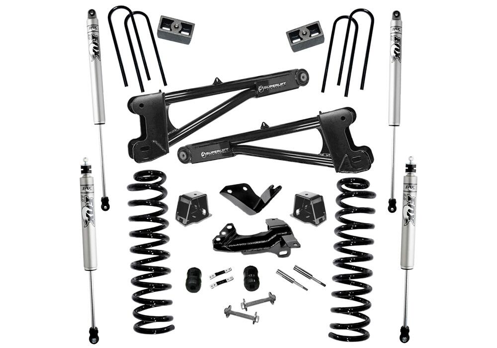 4 Inch Lift Kit 2005-2007 Ford F-250/350 4WD Diesel Engine with Replacement Radius Arms with Fox 2.0 Shocks Superlift-2