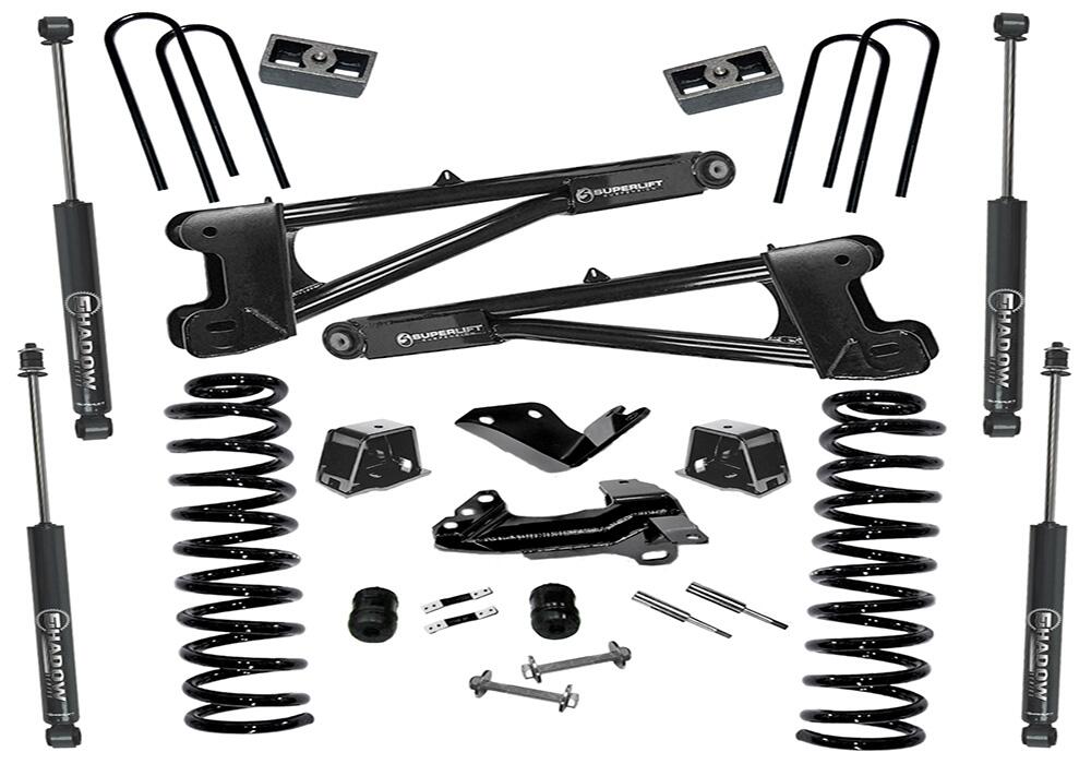 4 Inch Lift Kit 2005-2007 Ford F-250 and F-350 Super Duty 4WD Diesel Engine with Replacement Radius Arms and Shocks Superlift-3